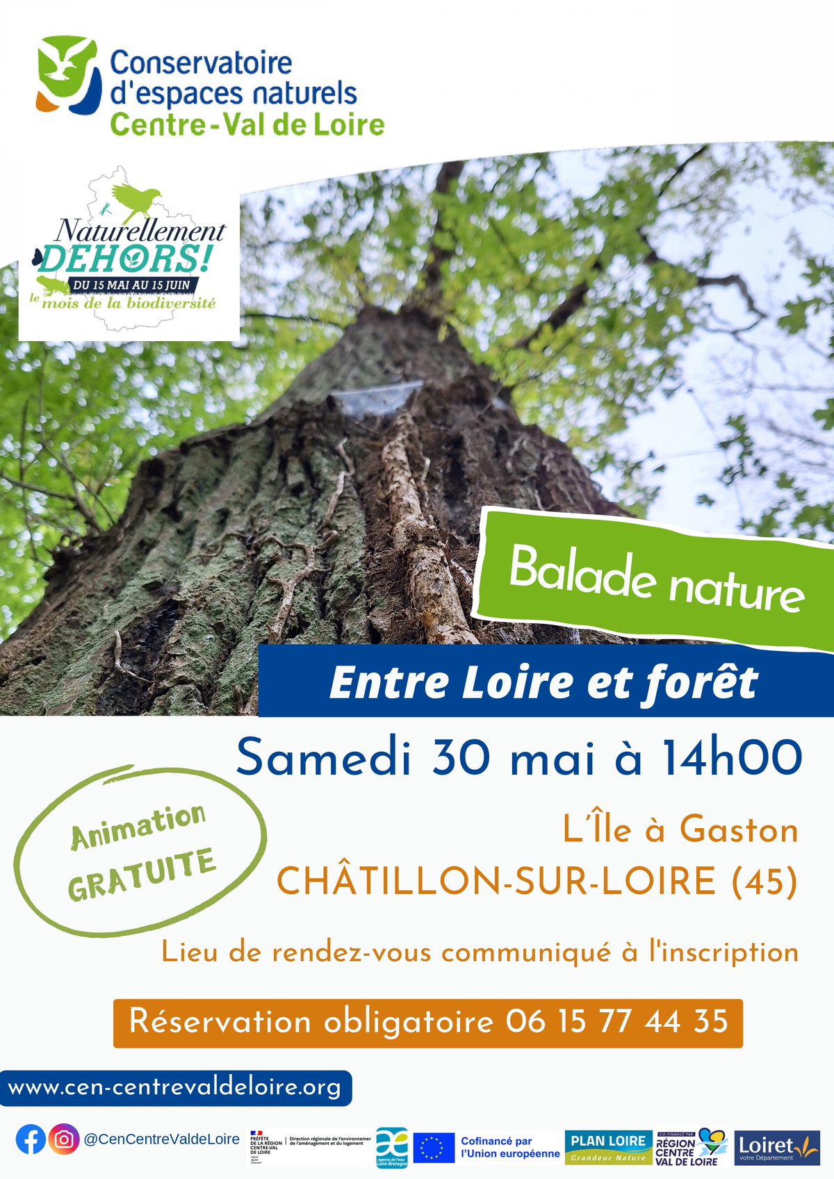 Balade nature : Entre Loire et forêt sur l'île à Gaston
