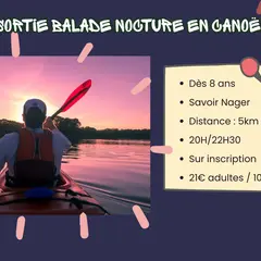 Balade nocturne en canoë
