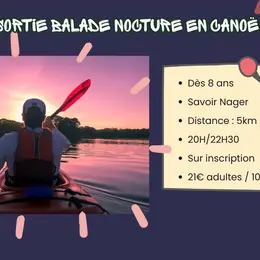 Balade nocturne en canoë
