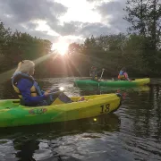 Balade nocturne en canoë-kayak avec un guide nature