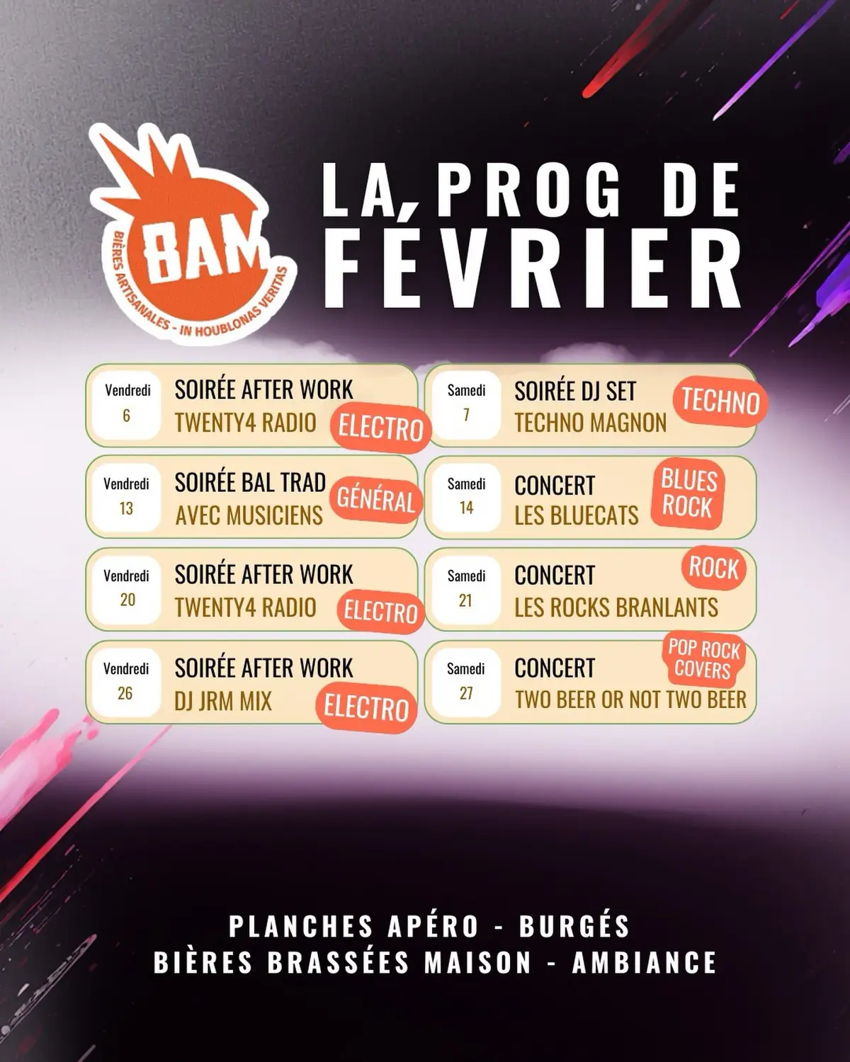 BAM Brasserie : Concert - Two Beer or not two beer