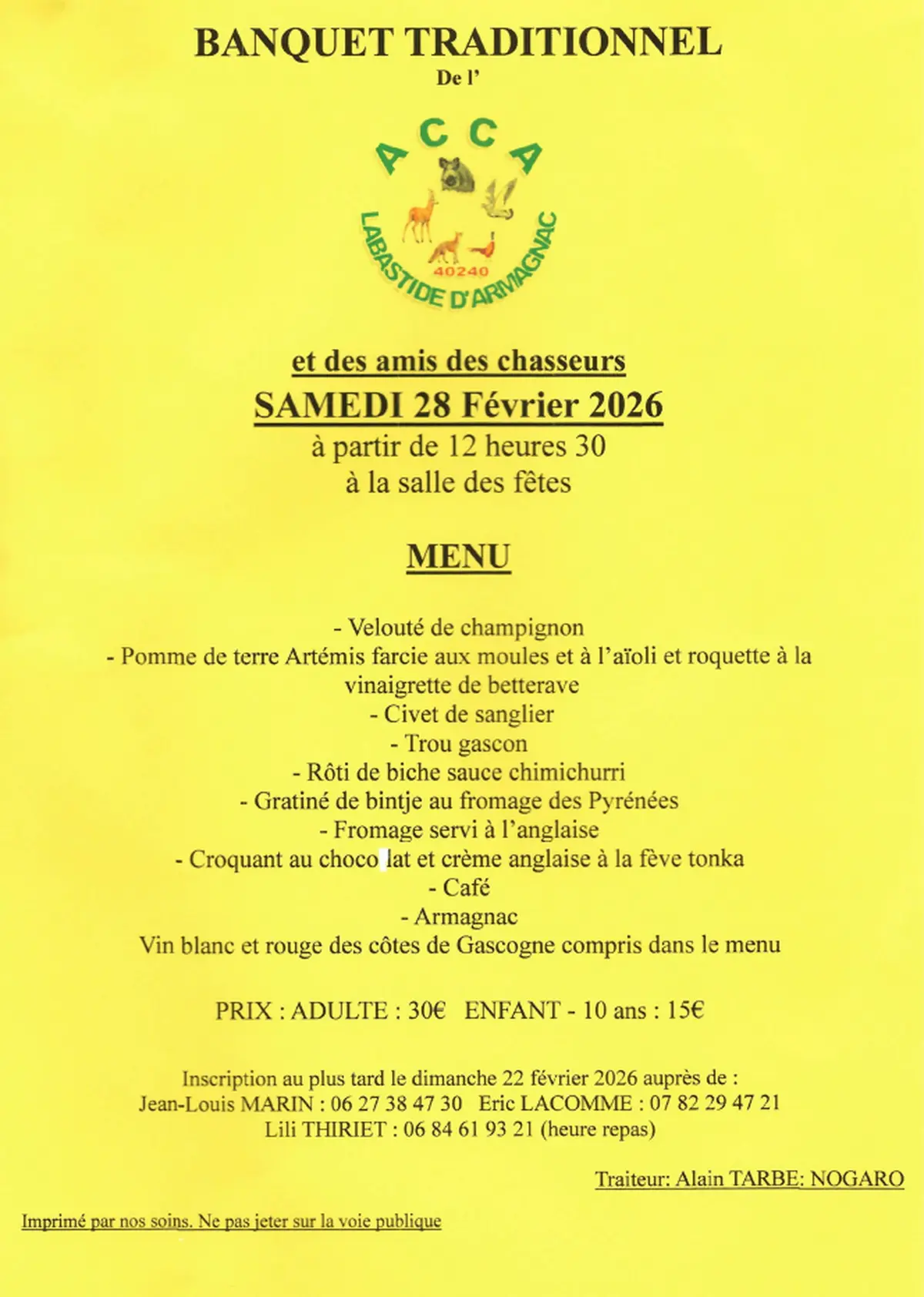 Banquet traditionnel de l'ACCA