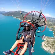 Baptême de l'air en parapente à moteur à Crots (05)