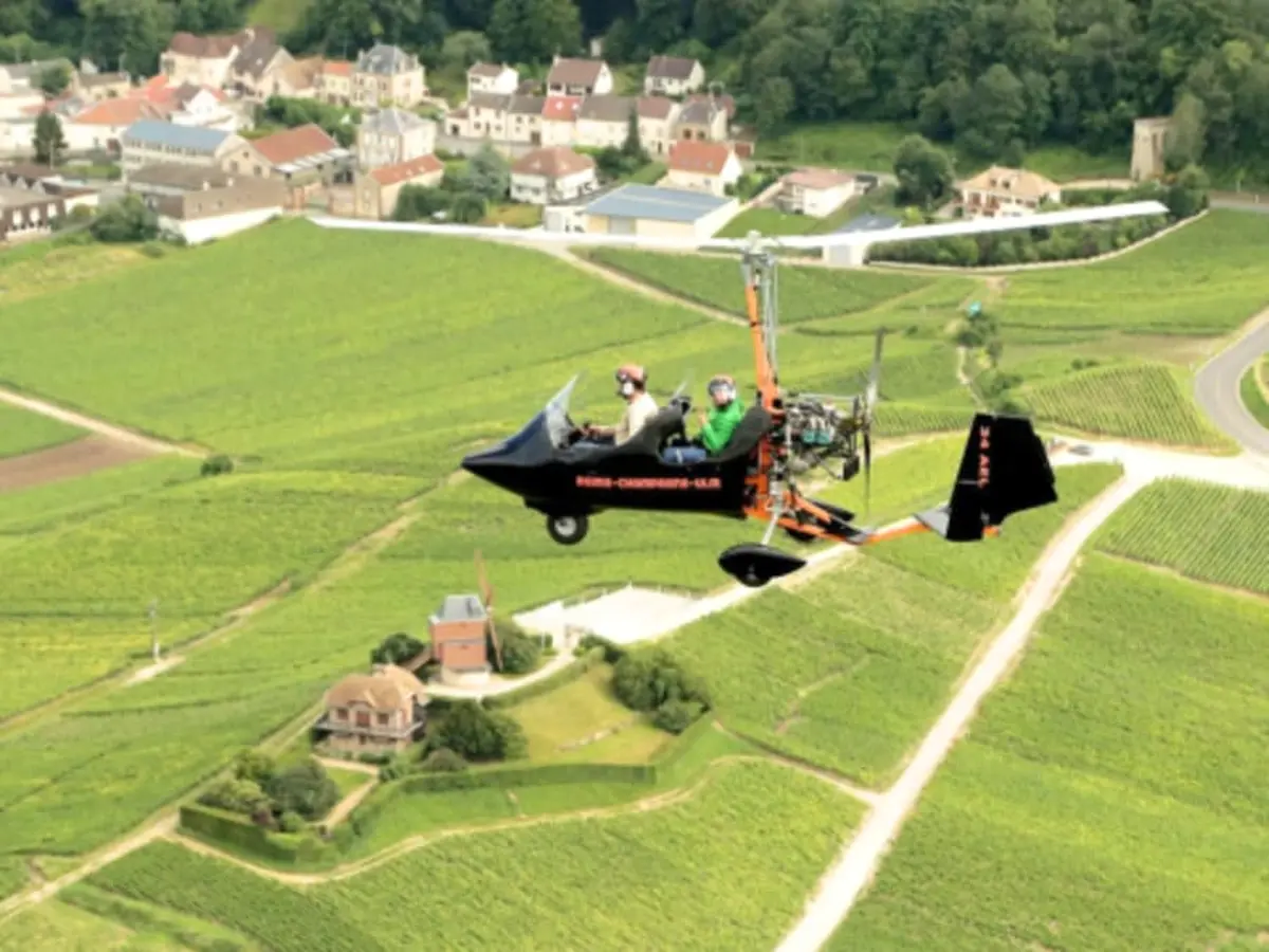 Baptême de l'air en ULM Gyrocoptère à Prunay (51)
