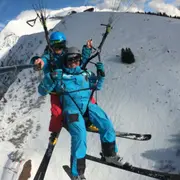 Baptême en parapente en hiver à La Clusaz (74)