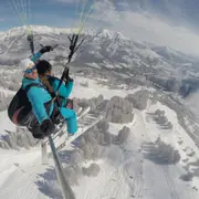 Baptême en Parapente en hiver à Pra-Loup (04)