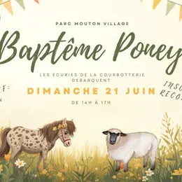 Baptême en poney au parc Mouton Village