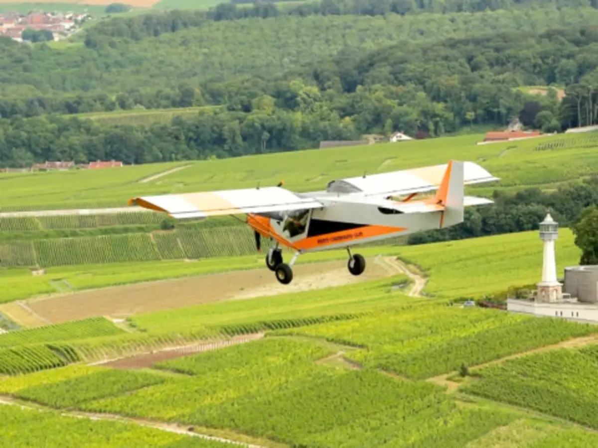 Baptême en ULM 3 axes à Prunay (51)