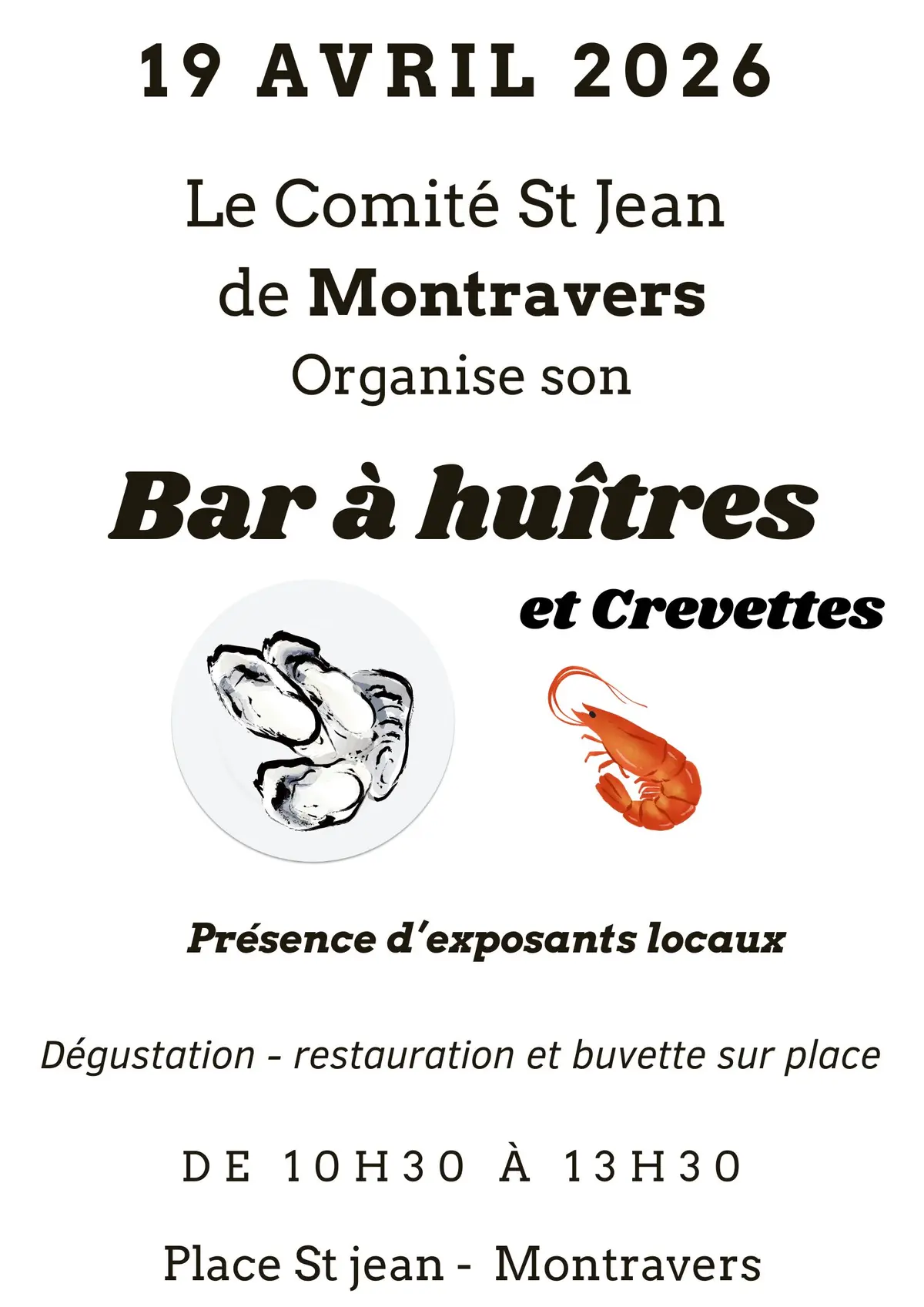 Bar à huîtres et exposants locaux