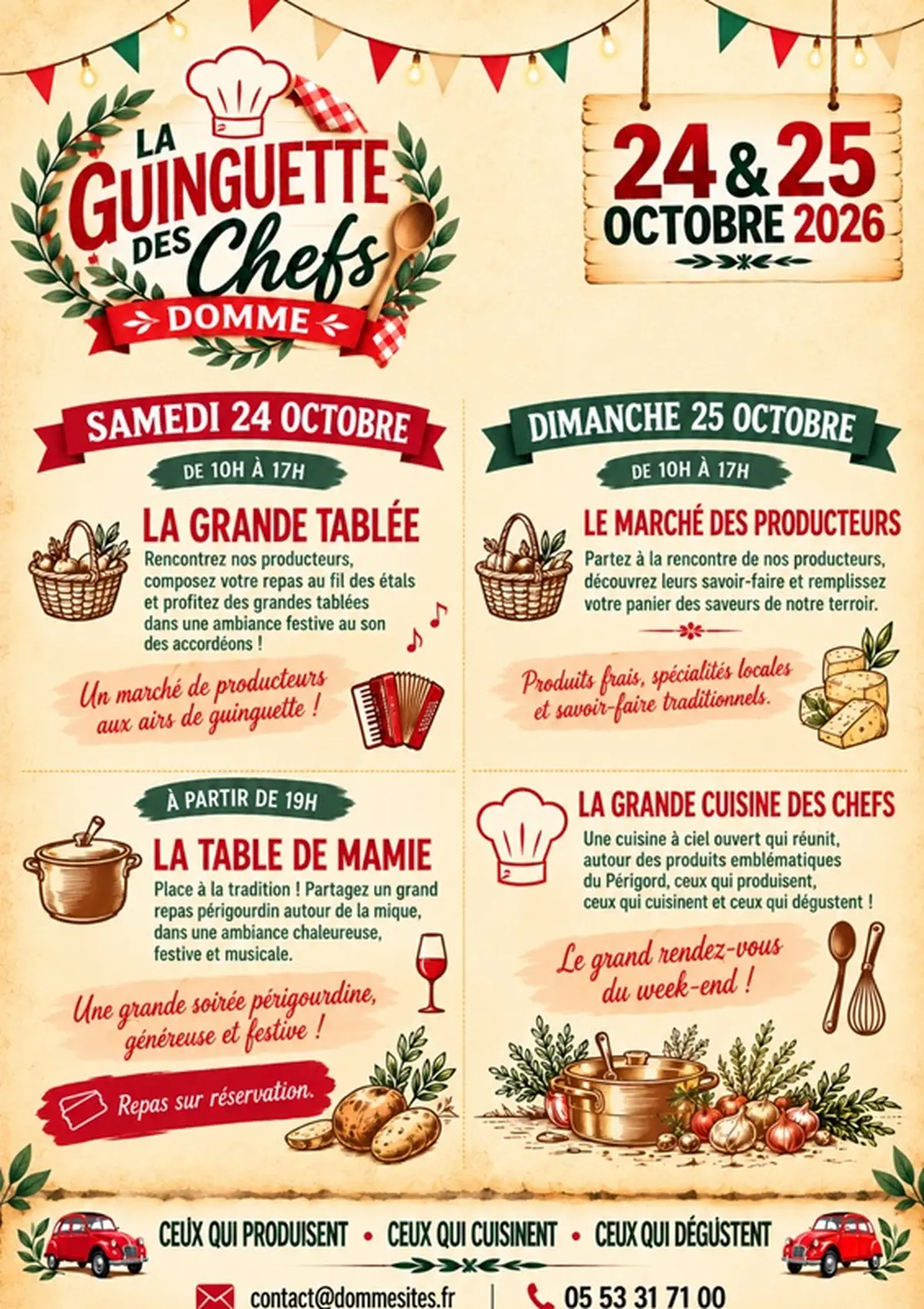 Bastide en fête : La guinguette des chefs à Domme