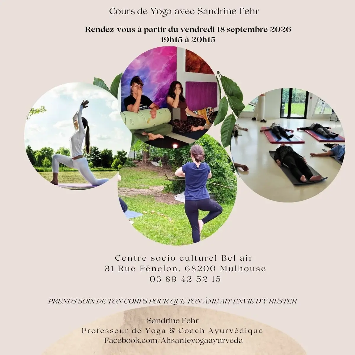 Rentrée Yoga vendredi soir CSC Bel Air Mulhouse 