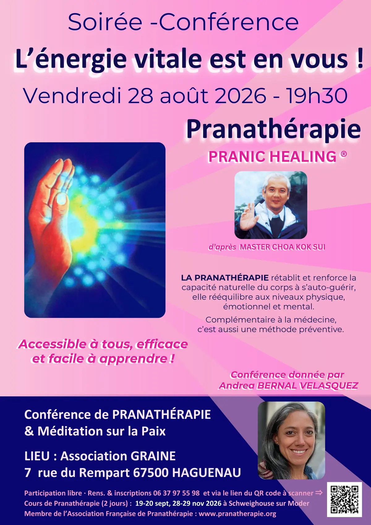 L'énergie vitale est en vous ! Soirée - Conférence de Pranathérapie 