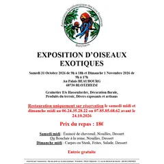 Exposition d'Oiseaux Exotiques d'Elevage 
