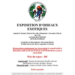 Exposition d'Oiseaux Exotiques d'Elevage 