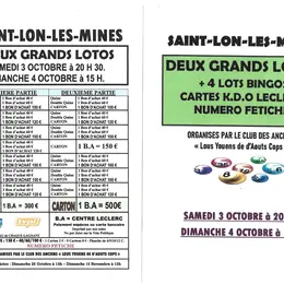 Deux supers lotos bingos avec fétiche