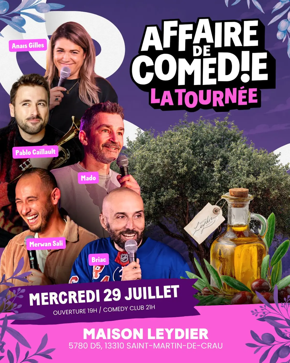 Affaire de Comédie - La tournée : Mercredi 29 juillet - Maison Leydier