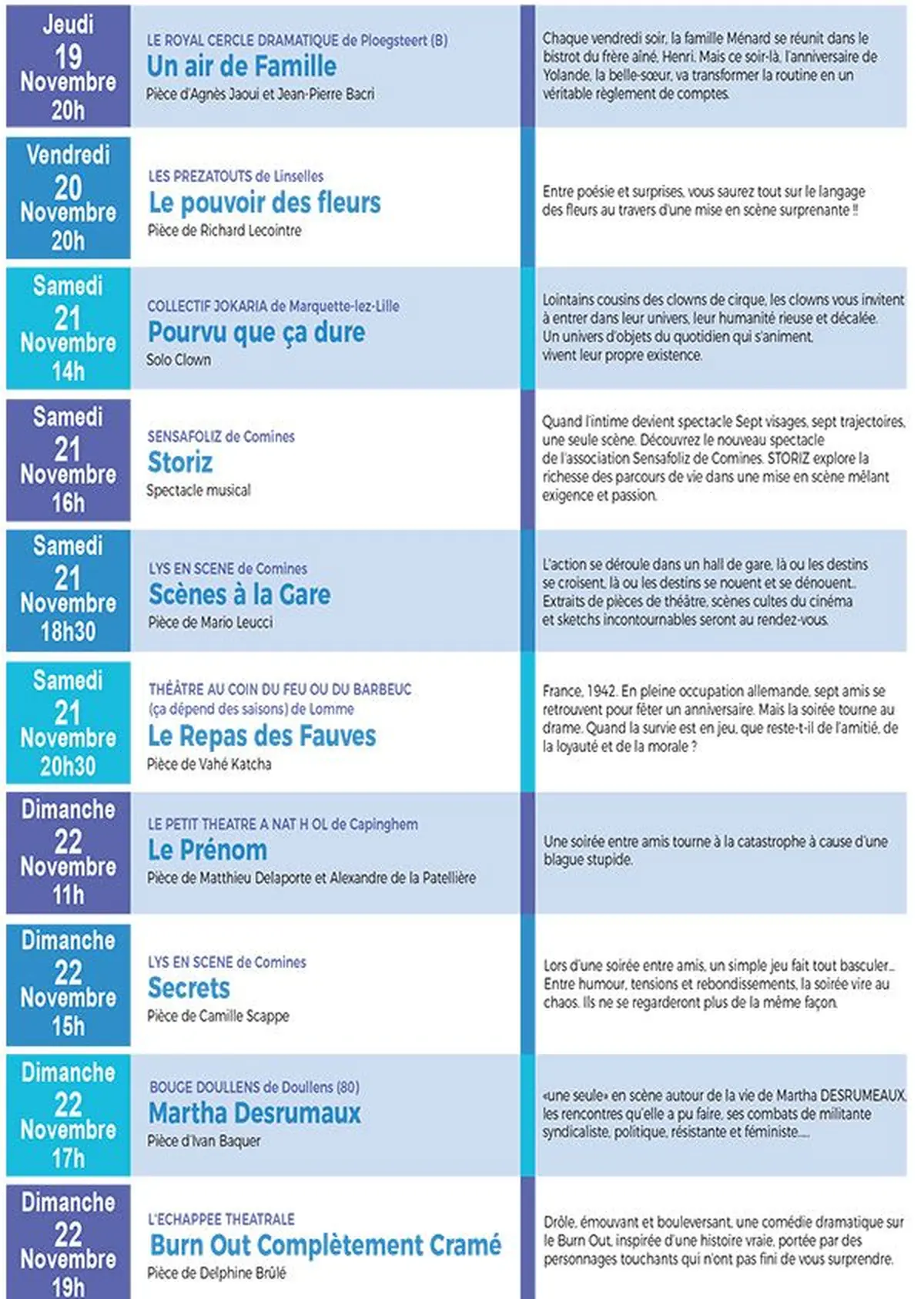 2éme FESTIVAL de Théâtre Amateur de LYS EN SCENE