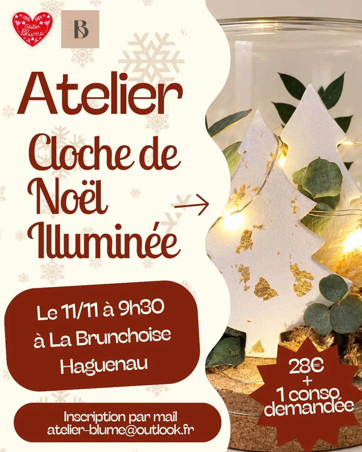 Atelier cloche de noël Illuminée