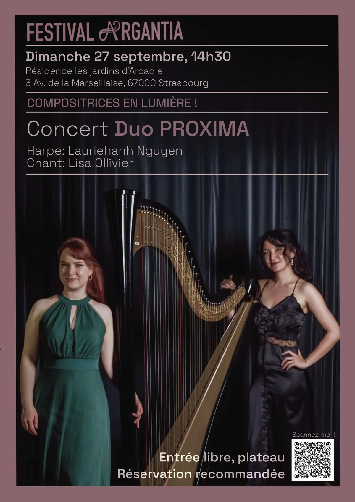 Concert Argantia - Duo Proxima - Compositrices en lumière