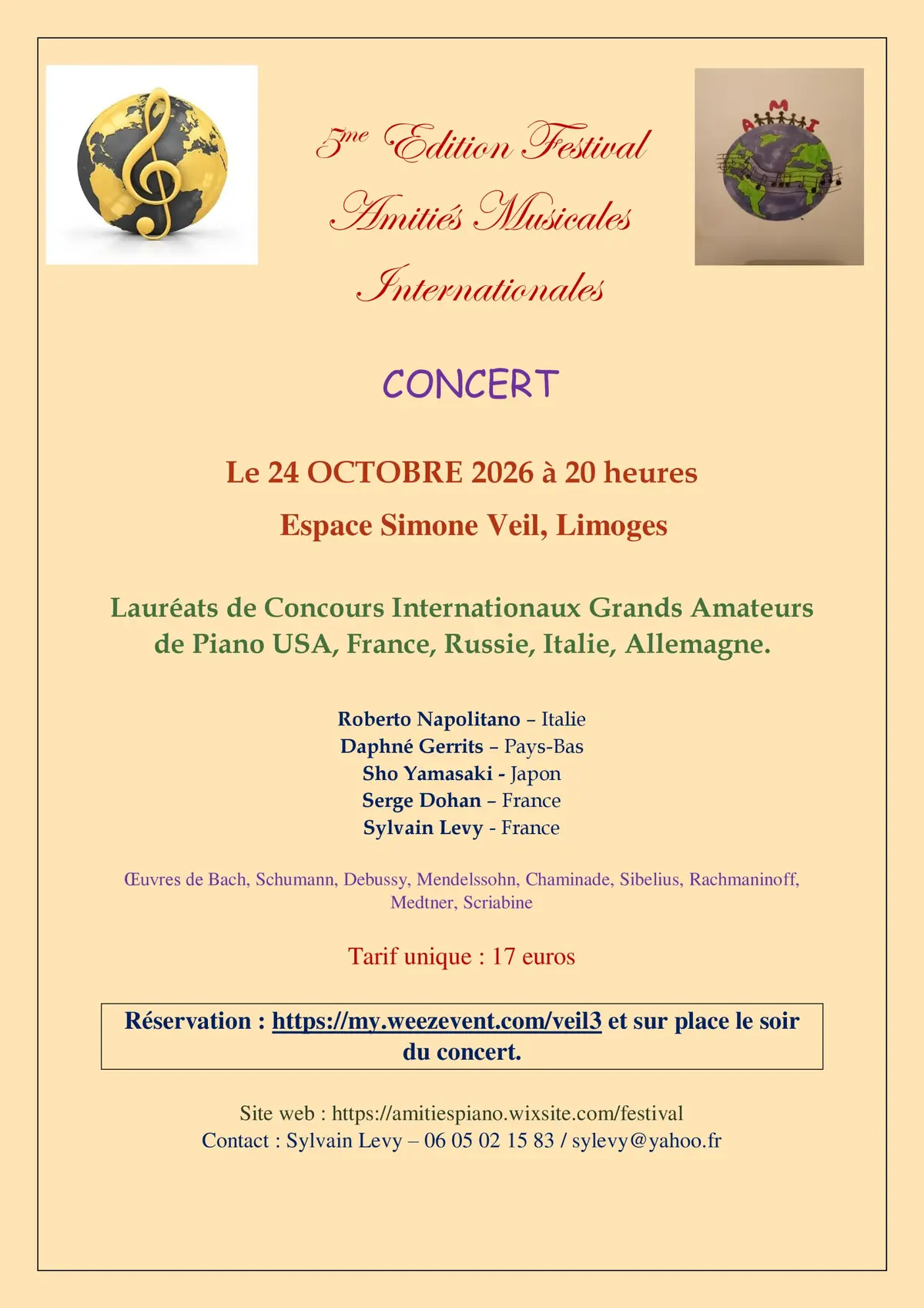 5ème édition Festival Amitiés Musicales Internationales