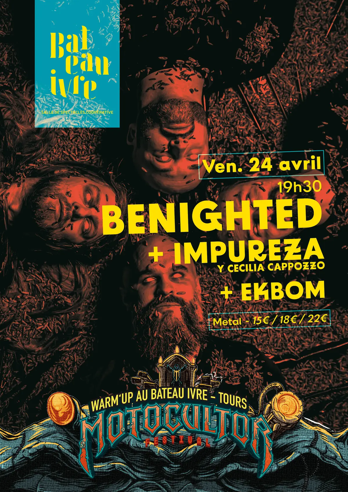 Benighted + Impureza y Cécile Cappozzo + Ekbom