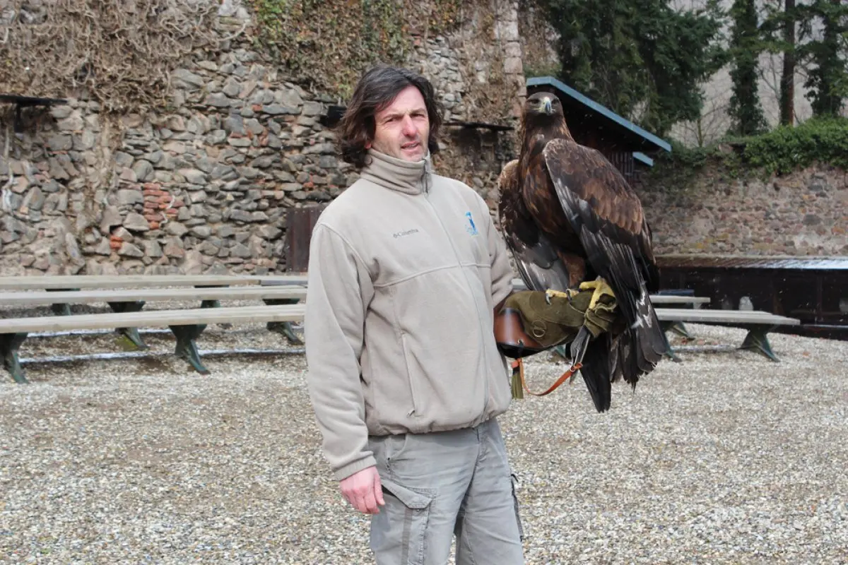 Benoit Humler en compagnie d'un agile royal