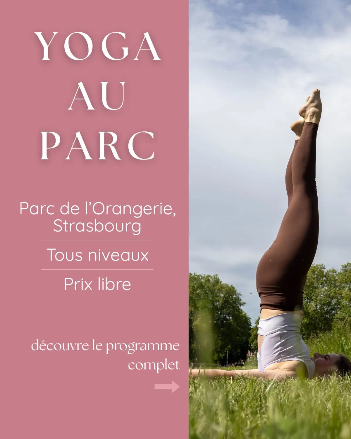 Yoga au parc - prix libre