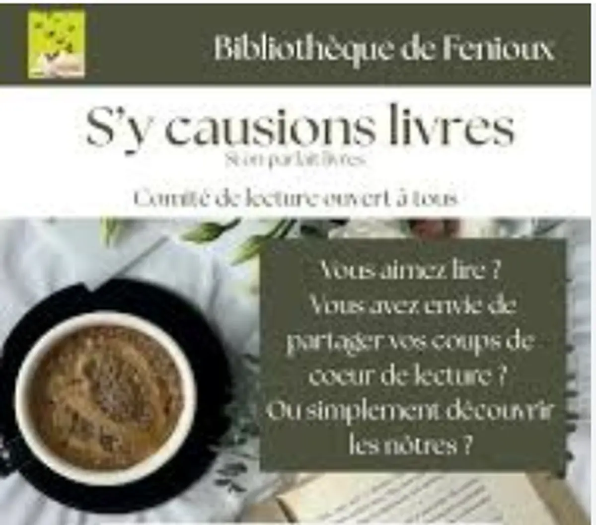 Bibliothèque :  S’y causions livres 