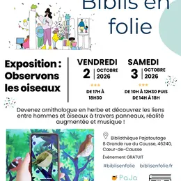 Biblis en folie : Expo à la bibliothèque Pajatoutage