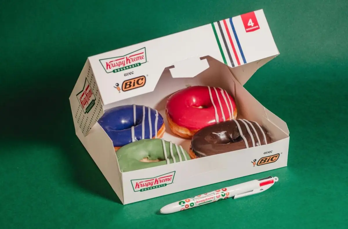 BIC et Krispy Kreme s'associent autour d'une boîte de doughnuts collector pour les examens