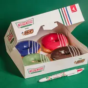 BIC et Krispy Kreme s'associent autour d'une boîte de doughnuts collector pour les examens