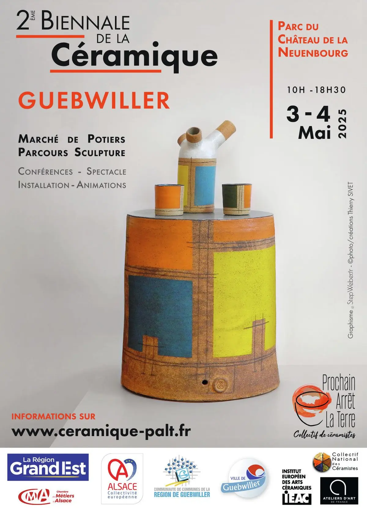 L'affiche de la Biennale de la Céramique à Guebwiller les 3 et 4 mai 2025