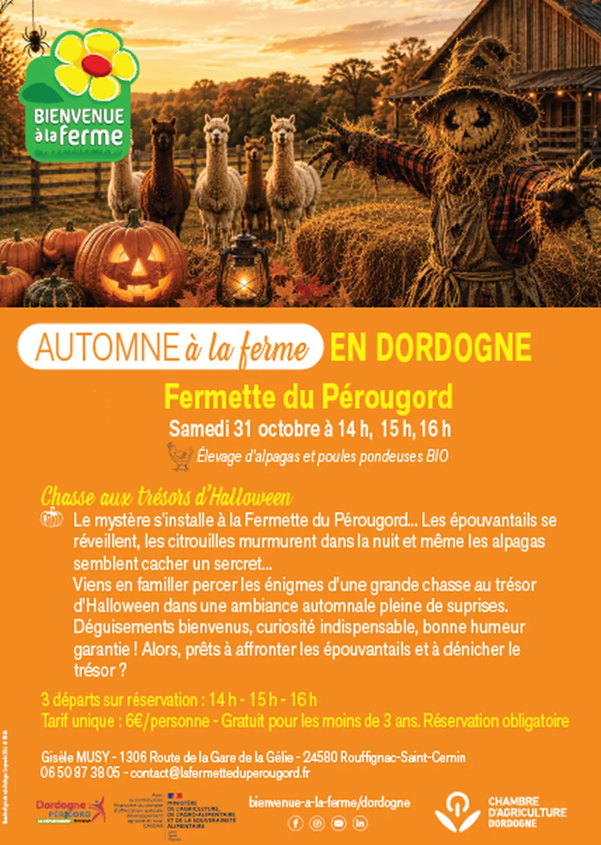 Bienvenue à la ferme - Chasse au trésor d'Halloween à La Fermette du Pérougord