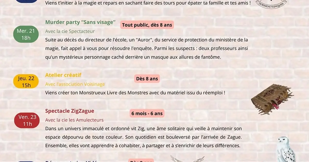 Bienvenue à Poudlard: Spectacle ZigZague