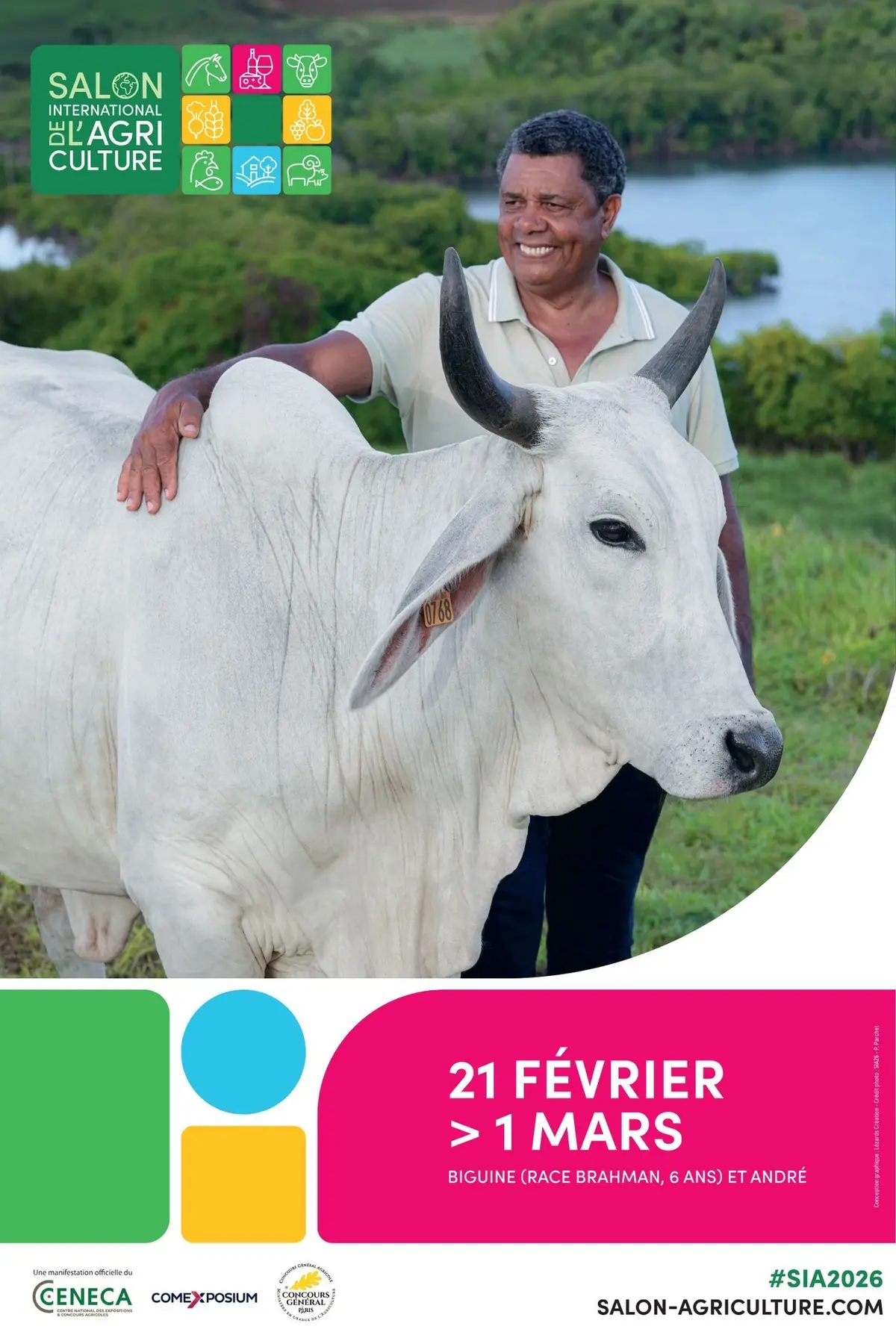 La jolie Biguine et André son éleveur