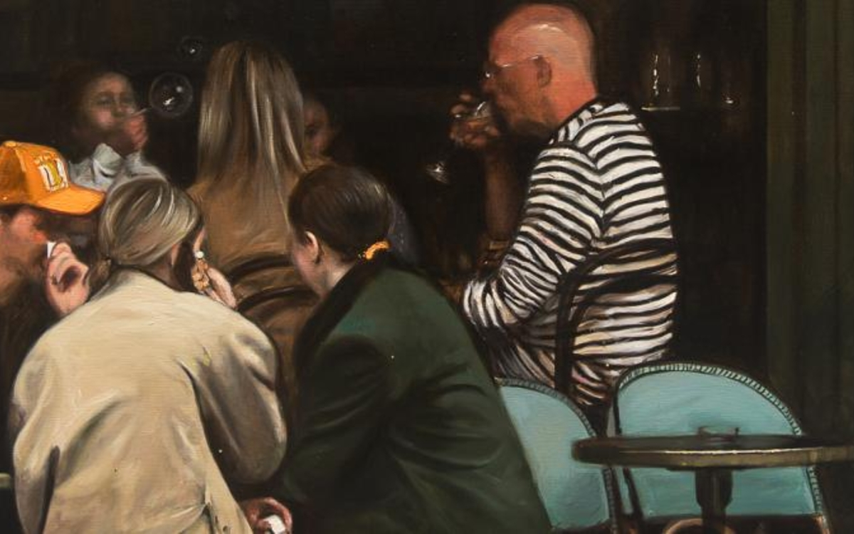 Bilal Hamdad, Reflets, 2024. Huile sur toile, 245 × 200 cm. Collection particulière. Courtesy de l’artiste et TEMPLON, Paris – Bruxelles – New York. Photo