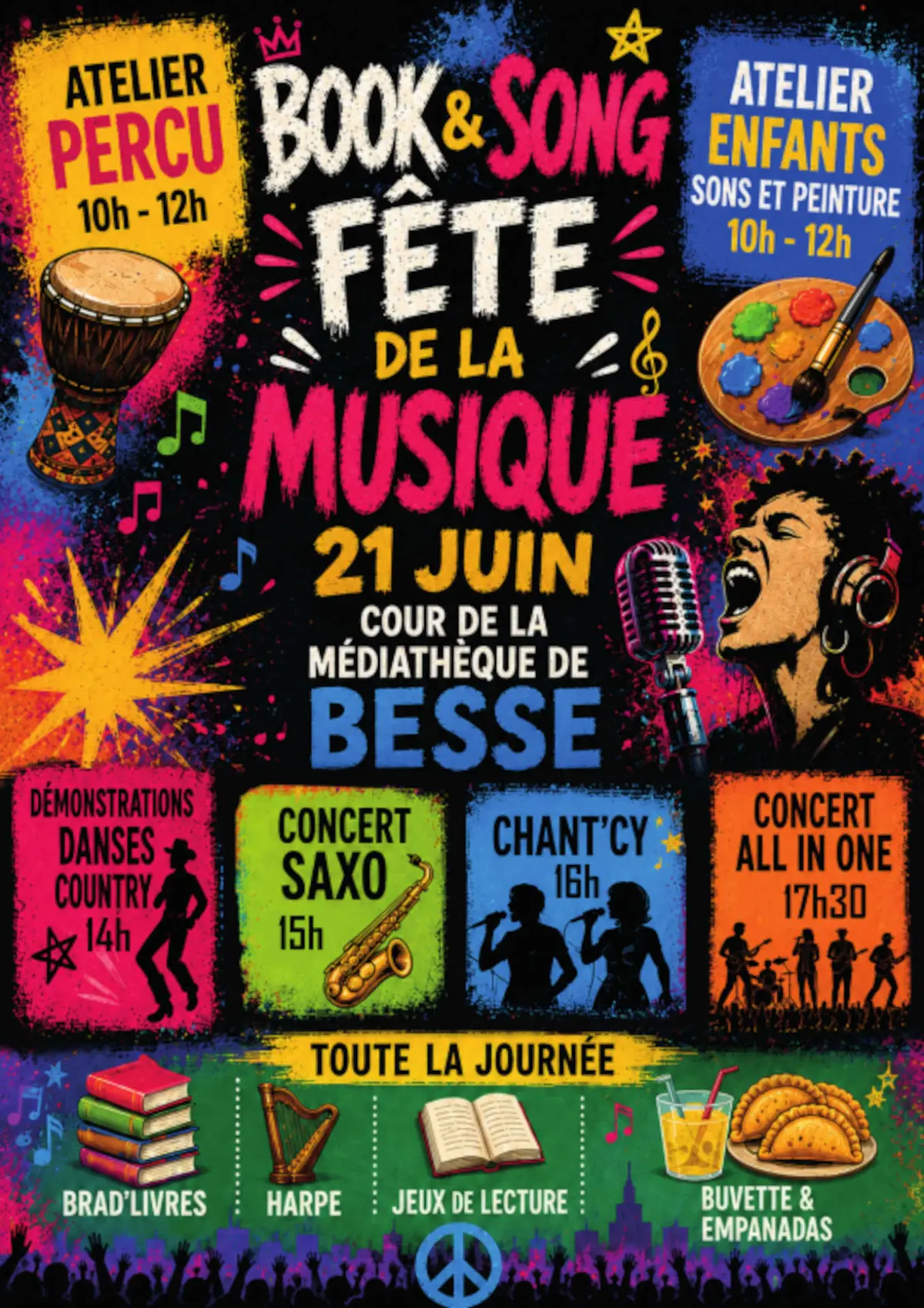 Book & song - démonstration de danses country