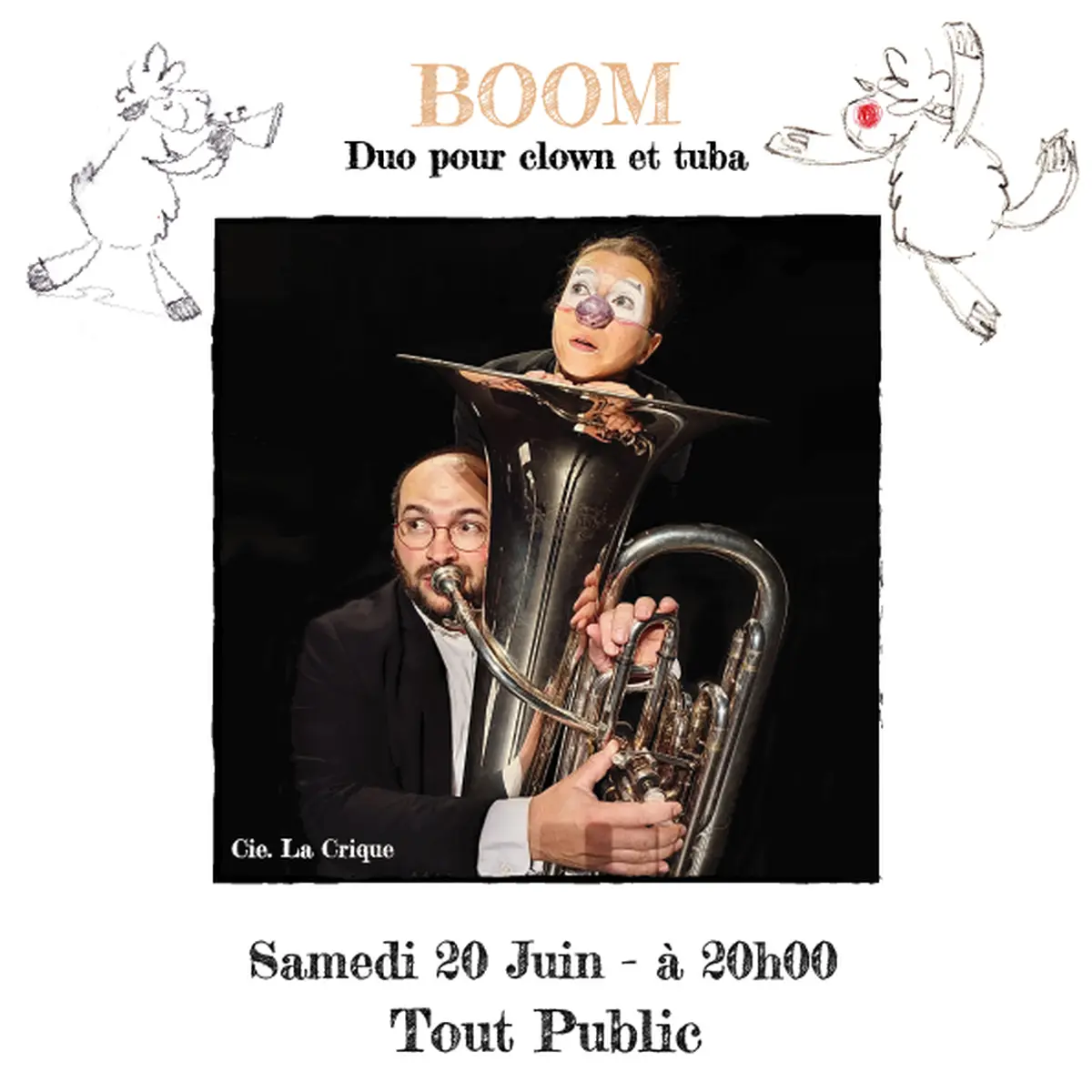 BOOM, duo clown et tuba