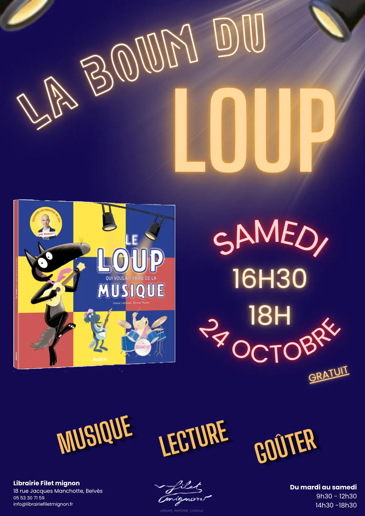 Boum du Loup à la librairie Filet Mignon