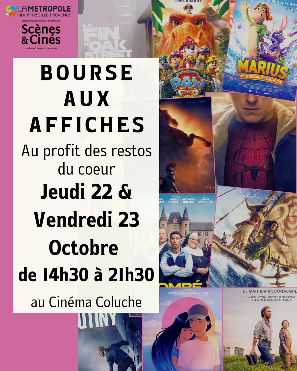 Bourse aux affiches solidaire : collecte au profit des Restos du Cœur