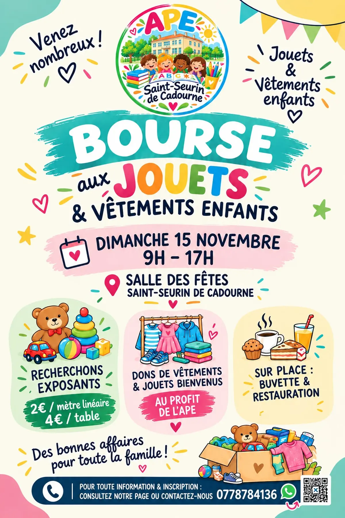 Bourse aux jouets et vêtements enfants