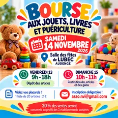 Bourse aux jouets, livres et puériculture de l'association Nous, Vous, Ils