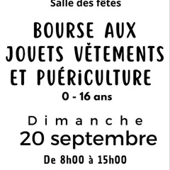 Bourse aux jouets, vêtements et puériculture