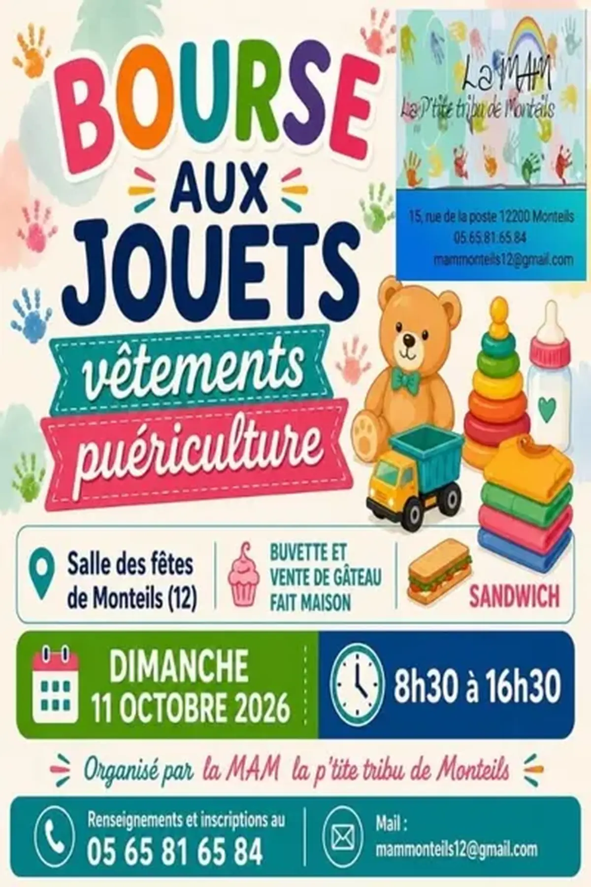 Bourse aux jouets, vêtements, puériculture