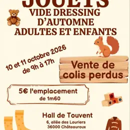 Bourse aux jouets, vide dressing enfants, adultes et vente de colis perdus