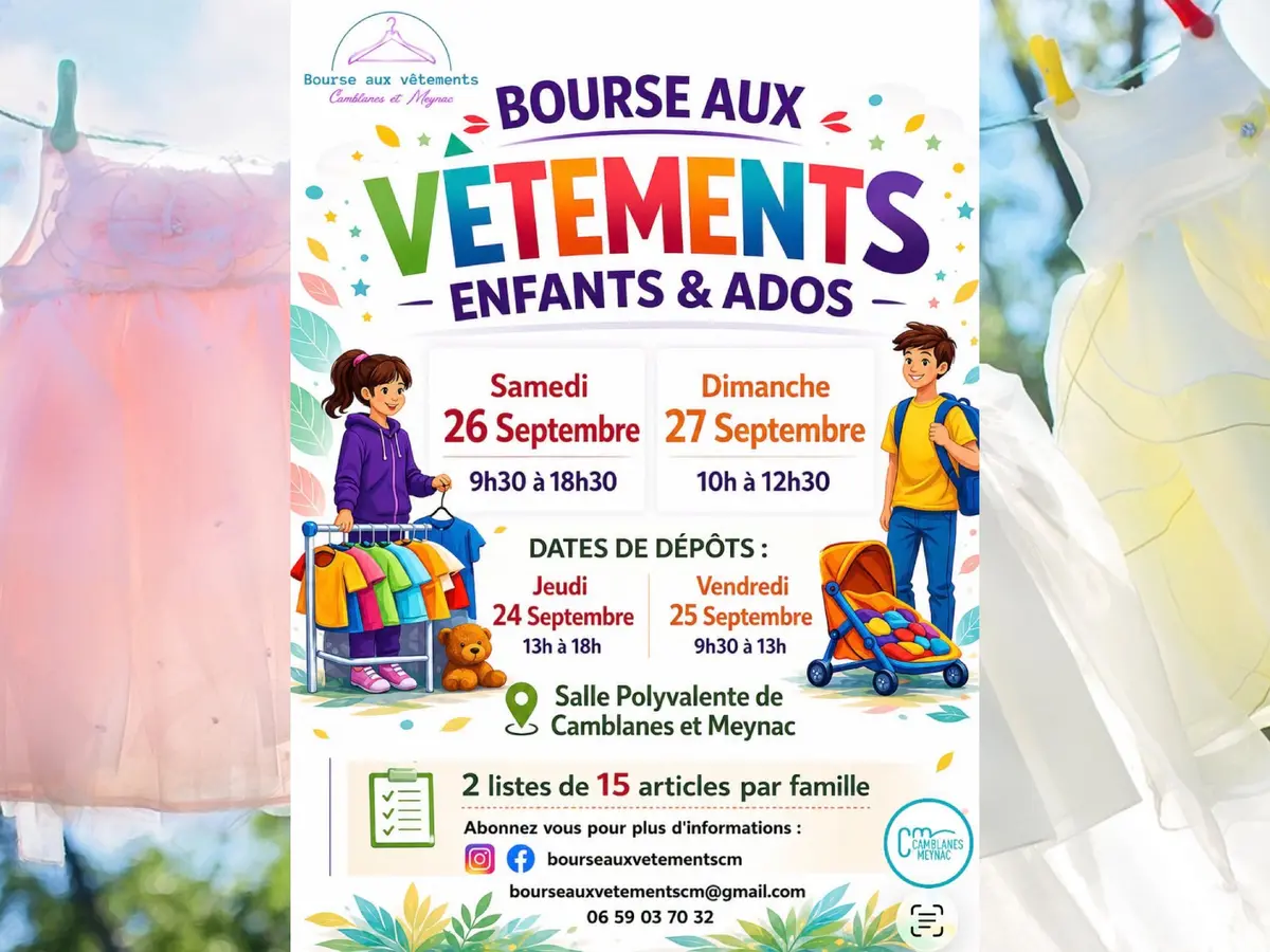 Bourse aux vêtements enfants et ados