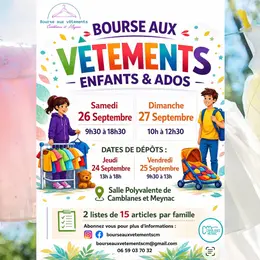 Bourse aux vêtements enfants et ados