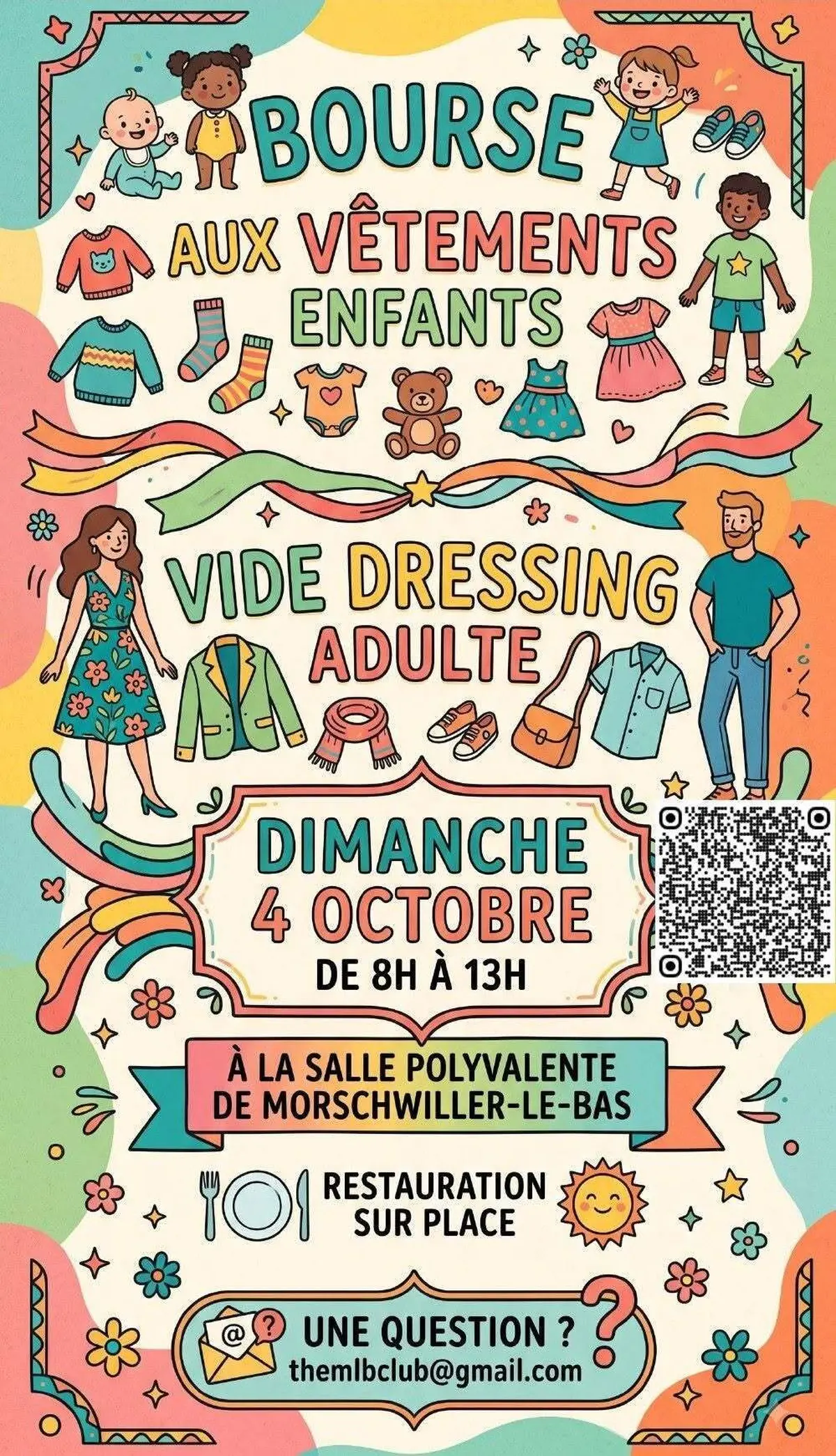 Bourse aux vêtements enfants et vide-dressing adulte