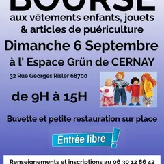 Bourse aux vêtements enfants, jouets et articles de puériculture