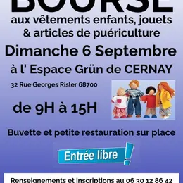 Bourse aux vêtements enfants, jouets et articles de puériculture